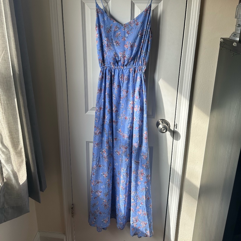 Abercrombie & Fitch Blue Floral Maxi Dress